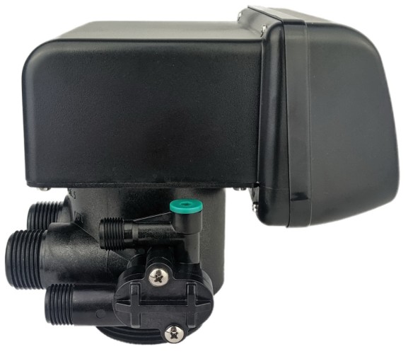 Подключение клапана RunXin F63P1 вход/выход 1" дренаж 1,2" солевая линия 3/8