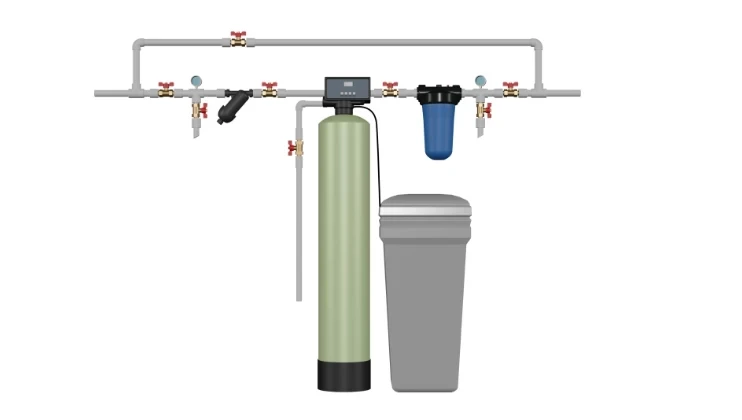 Система очистки воды от железа, марганца, жесткости, цветности на колонне 0844, 1054, 1252
