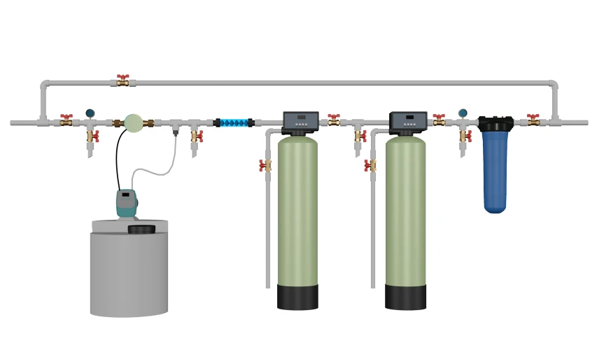 Система очистки воды от большого содержания железа и марганца до 1 м³/ч
