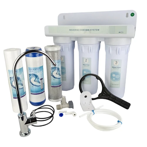 Трехступенчатый фильтр для воды под мойку с краном WATER QUALITY